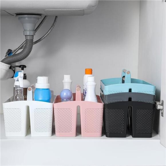 Portable Shower Caddy Basket Plastic Cleaning Caddy Organizer Storage - Picture 6 of 7